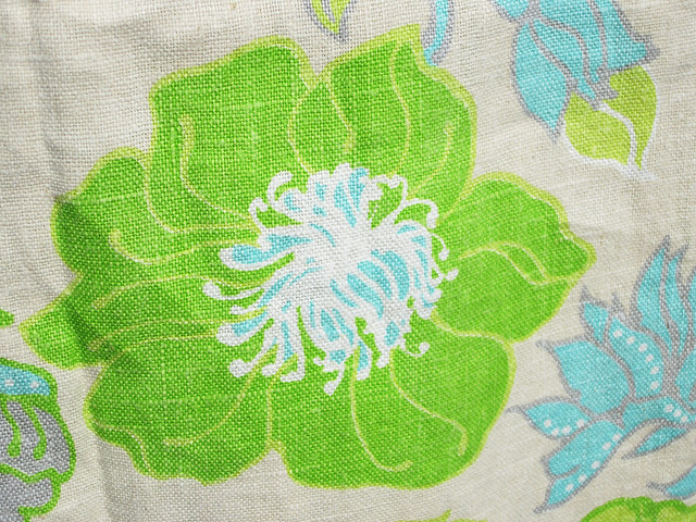 Pretty green and turquoise fabric
