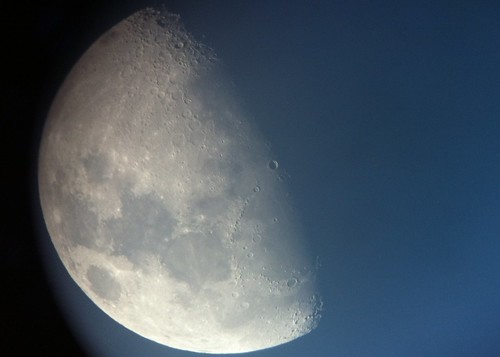Picture of moon through telescope and iPhone