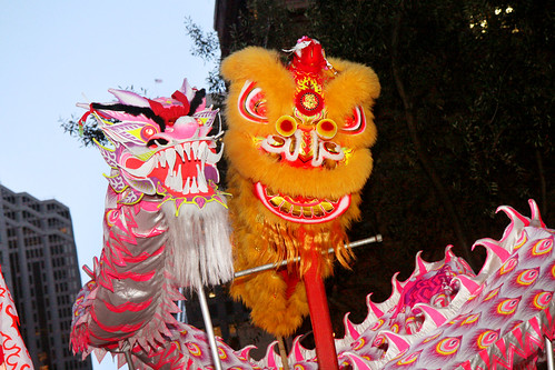 Chinese Dragon and Lion