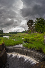 Stormy weather over weir