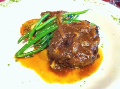 Grilled Beef Tenderloin with Green Beans and Scalloped Potatoes