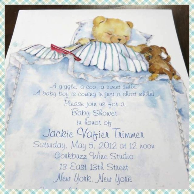 Teddy bear Baby shower invitation