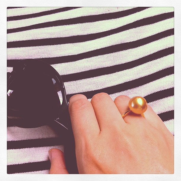 This is what I did to my golden south sea pearl from @Jewelmer. I wanted the pearl to appear like it's floating. #happy