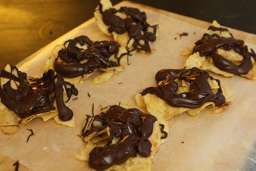 Chocolate Covered Potato Chip Clusters