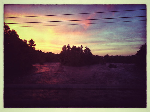 sunset over limington rips