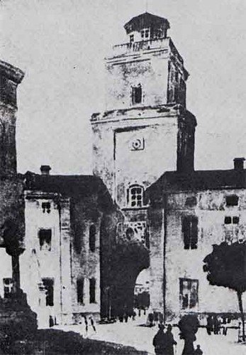 Turnul Coltei vedere din curtea spitalului 1870
