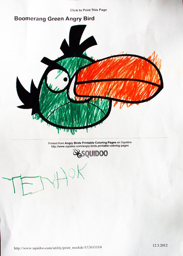 Angry birds coloring picture