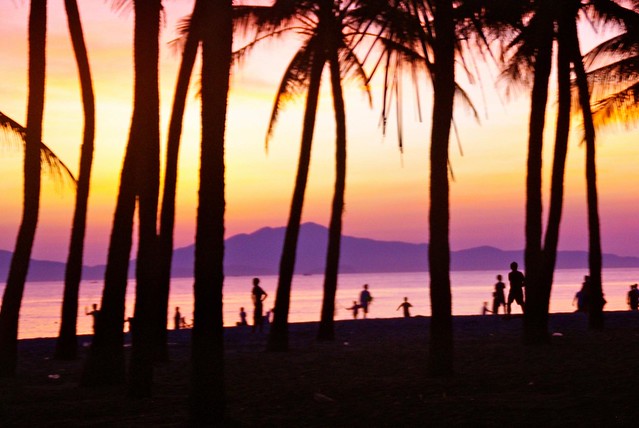 sunrise in hoian vietnam beach