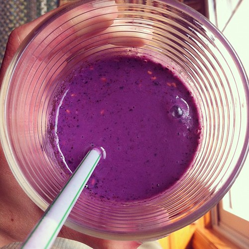 Purple berry smoothie.