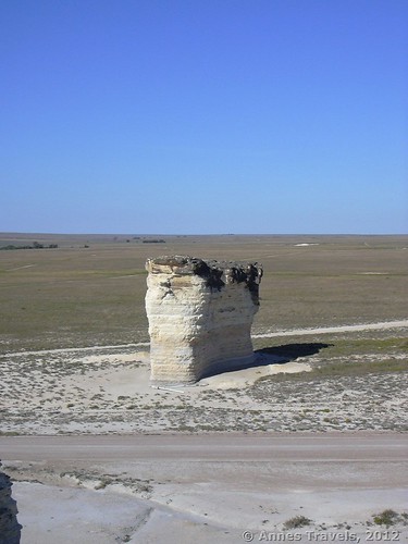 A lone spire at Monument Rocks National Natural Landmark, Kansas