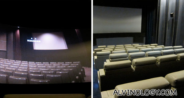 Shaw Preview Theatre on the right and the movie theatre in POV on the left