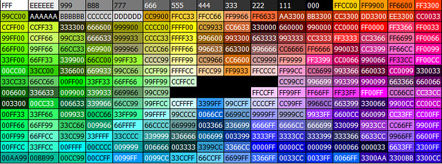 Bảng mã màu sắc cho thiết kế web