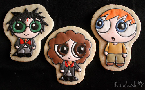 The Trio - Harry, Hermione & Ron Potterpuff Cookies.