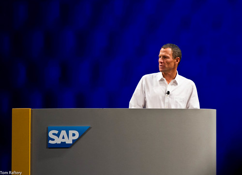 Lance Armstrong speaking at SapphireNow