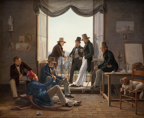 Constantin Hansen - Group of Danish Artists in Rome [1837] by Gandalf's Gallery