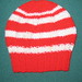 Red and White Beanie by Grace