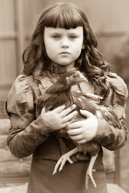 Girl with a Chicken