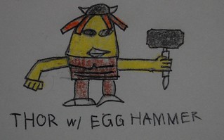 thor with egg hammer