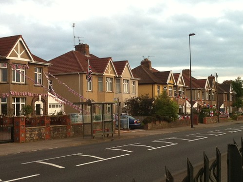 I saw this yesterday. I like to think those middle houses REALLY hate the Jubilee. by benparkuk