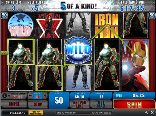 free Iron Man 2 50 Lines free spins