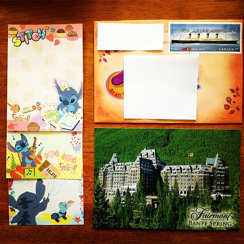 #letter #postcard #memopaper #stationery #stitch I received today
