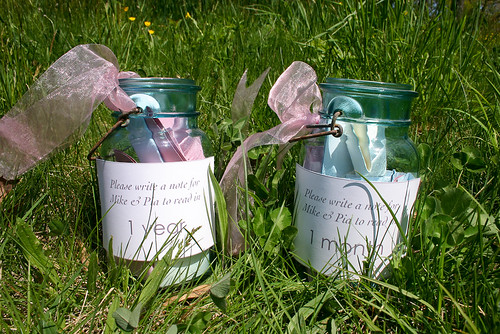 wedding note jars