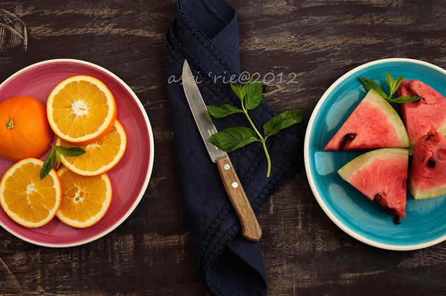 Orange and Water melon - Creative Still Life Photography