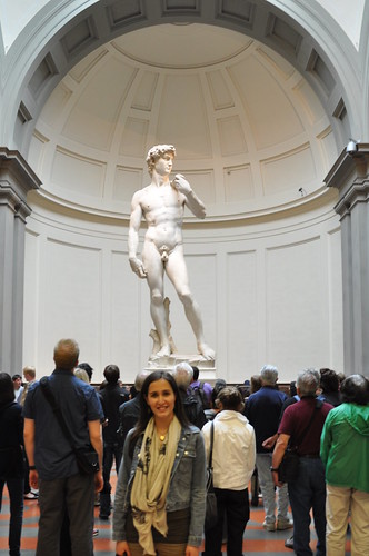 Statue of David in Galleria Accademia in Florence