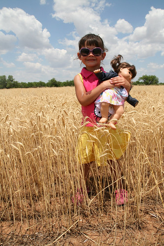 Kaidence and Holly enjoy the wheat