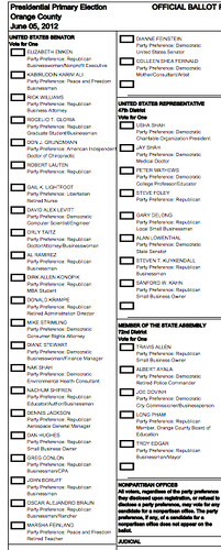 2012 June top-two ballot columns