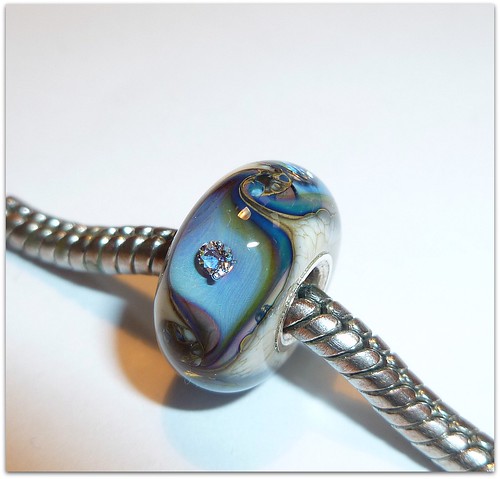 4 CZ Swirls by Luccicare - Handmade Glass Beads!