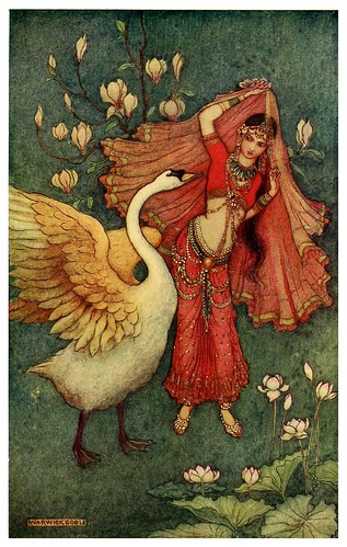 006-Damayanti y el cisne-Indian myth and legend 1913-Warwick Goble