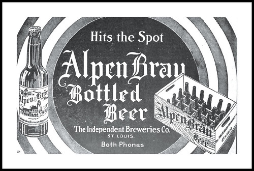 1916 Alpen Brau Bottled Beer The Independent Breweries, St. Louis, MO by carlylehold