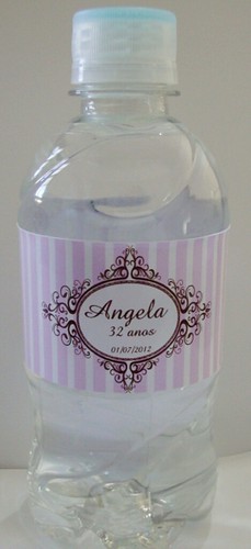 Agua personalizada aniversario Angela by by Luciana Godoy - Lembrancinhas Personalizadas