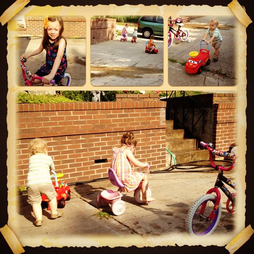 A nice day to ride #bicycles and #tricycles and #cars.
