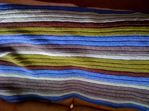 My baby boy blanket is coming along, over half way done!