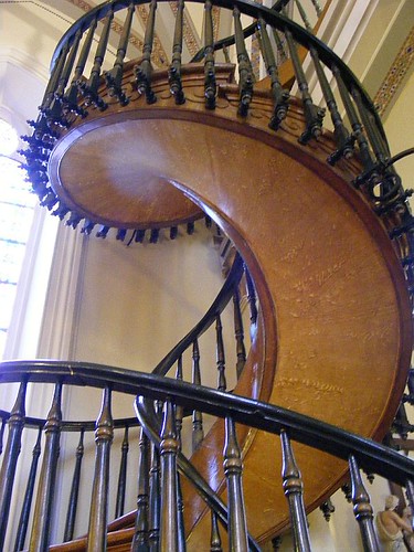 The underside of the staircase