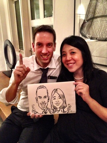 Caricature live sketching for Diageo Singapore Pte Ltd - 16