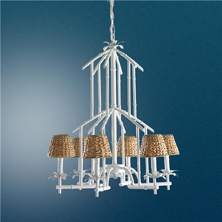 bamboo tower chandelier shades of light
