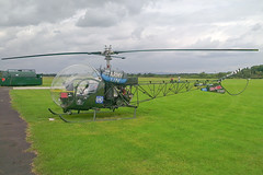 G-XTUN - 1966 build Westland-Bell 47G-3B-1, visiting Barton from its' North Wales base