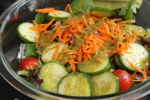 Green Salad with Spicy Avocado Vinaigrette