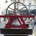 How a bell hangs in cast steel frame and wooden wheel