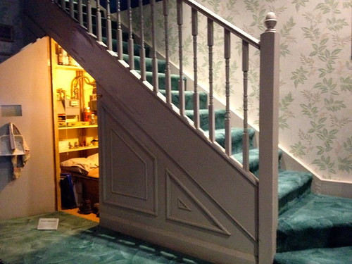 The cupboard under the stairs, Harry Potter’s bedroom in the first film