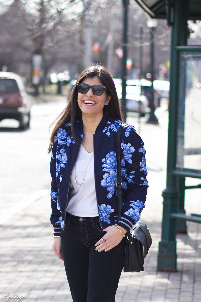 Floral Bomber - Chic on the Cheap | Connecticut based style