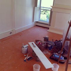 the dirty, messy, this-is-never-going-to-be-done-stage #diy #homeimprovement #painting