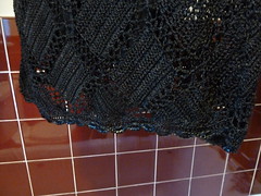 Black crochet skirt (charity shop find)