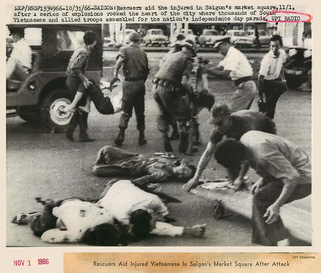 1966 SAIGON -  Terrorist Attacks in Saigon -  Press Photo