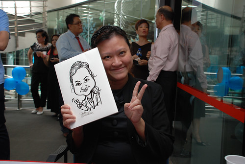 Caricature live sketching for Singapore Suntec City Annual Party - 3