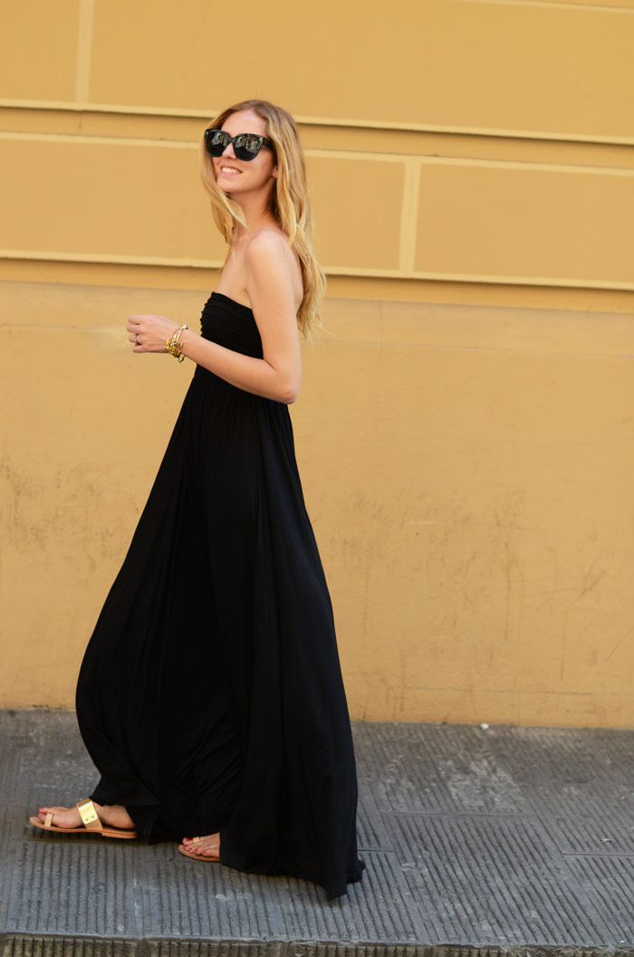 Black long dress in Firenze - The Blonde Salad
