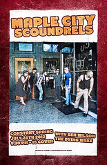 Maple City Scoundrels July 28th 2012 gig poster